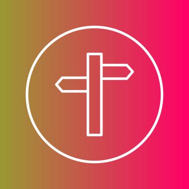 Yönlendirme simgesi soyut arkaplanda izole edildi