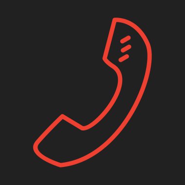 Soyut arkaplanda telefon simgesi izole edildi