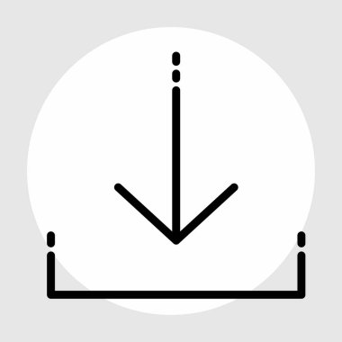 Soyut arkaplanda indirme simgesi izole edildi