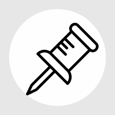 Pin simgesi soyut arkaplanda izole edildi