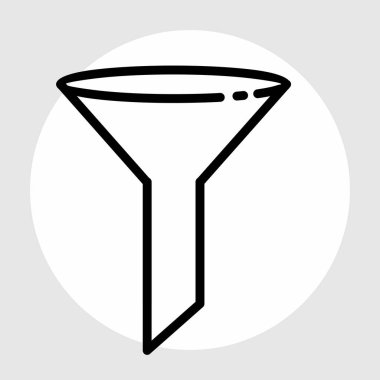  Soyut arkaplanda filtre simgesi izole edildi