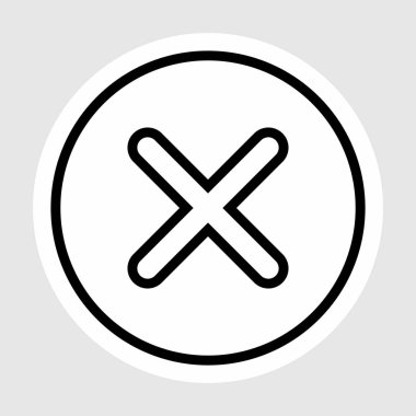  İptal edilen simge soyut arkaplanda izole edildi