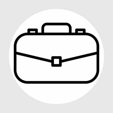 Evrak çantası simgesi soyut arkaplanda izole edildi