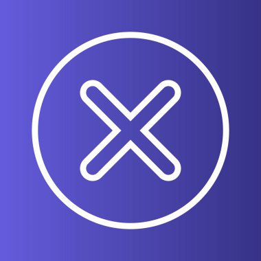  İptal edilen simge soyut arkaplanda izole edildi