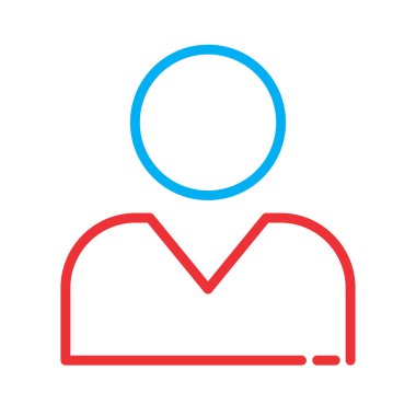 İnsan simgesi soyut arkaplanda izole edildi