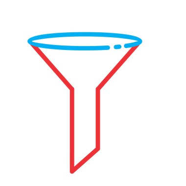  Soyut arkaplanda filtre simgesi izole edildi