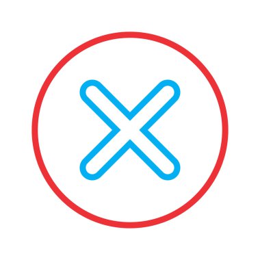  İptal edilen simge soyut arkaplanda izole edildi