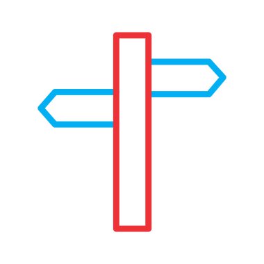 Yönlendirme simgesi soyut arkaplanda izole edildi