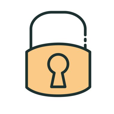 Soyut arkaplanda kilit simgesi izole edildi