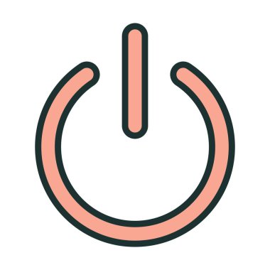 Kapalı güç simgesi soyut arkaplanda izole edildi