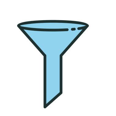  Soyut arkaplanda filtre simgesi izole edildi