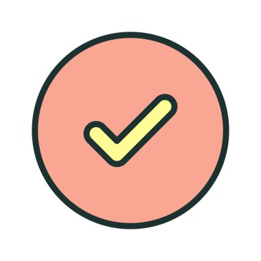 Soyut arkaplanda izole edilmiş simgeyi onayla