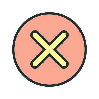  İptal edilen simge soyut arkaplanda izole edildi