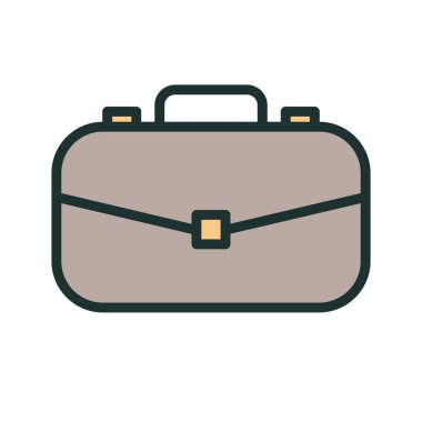 Evrak çantası simgesi soyut arkaplanda izole edildi