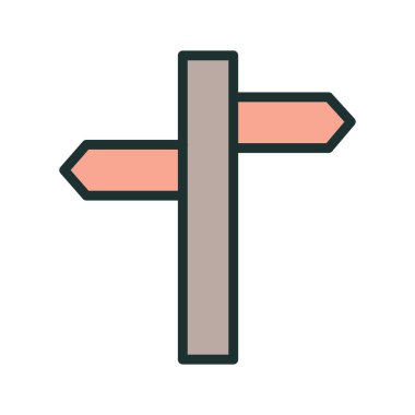 Yönlendirme simgesi soyut arkaplanda izole edildi