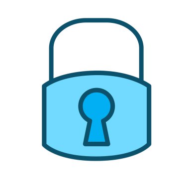 Soyut arkaplanda kilit simgesi izole edildi