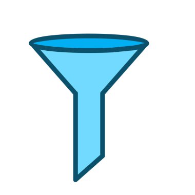  Soyut arkaplanda filtre simgesi izole edildi