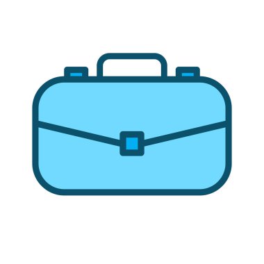 Evrak çantası simgesi soyut arkaplanda izole edildi