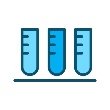 Test simgesi soyut arkaplanda izole edildi