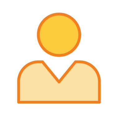 İnsan simgesi soyut arkaplanda izole edildi