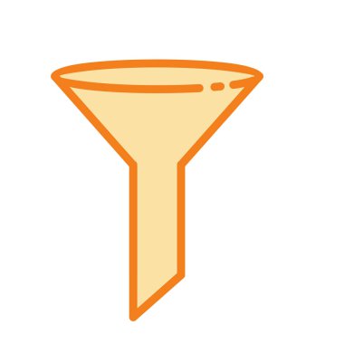  Soyut arkaplanda filtre simgesi izole edildi