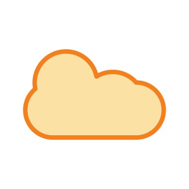 Soyut arkaplanda bulut simgesi izole edildi