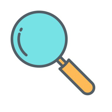 Soyut arkaplanda arama simgesi izole edildi