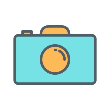 Kamera simgesi soyut arkaplanda izole edildi