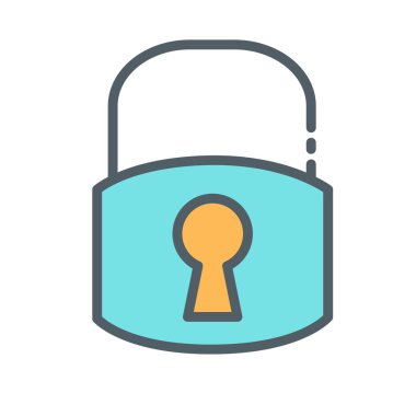 Soyut arkaplanda kilit simgesi izole edildi