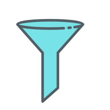  Soyut arkaplanda filtre simgesi izole edildi