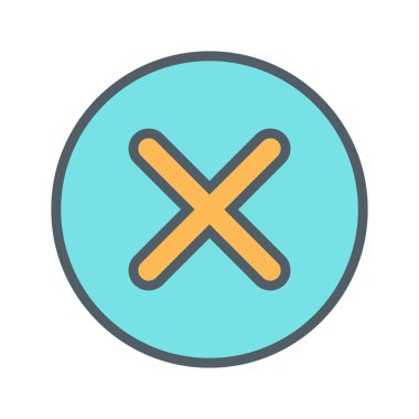  İptal edilen simge soyut arkaplanda izole edildi