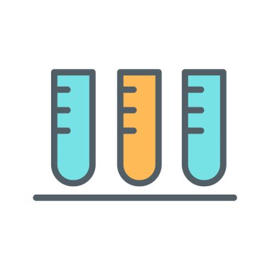 Test simgesi soyut arkaplanda izole edildi