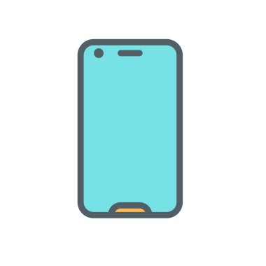 Soyut arkaplanda mobil simge izole edildi