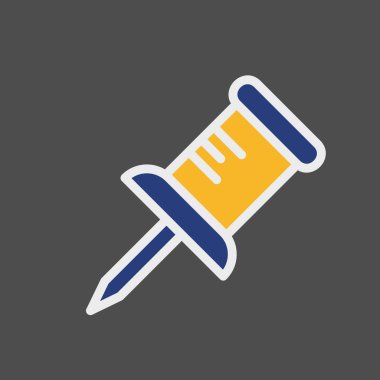 Pin simgesi soyut arkaplanda izole edildi