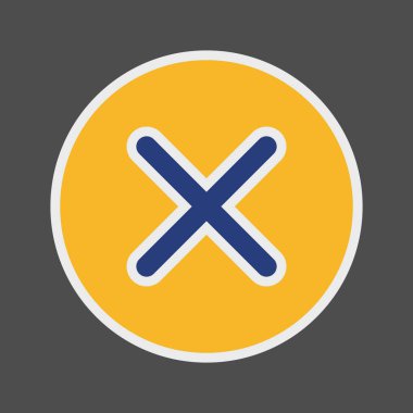  İptal edilen simge soyut arkaplanda izole edildi