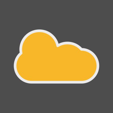 Soyut arkaplanda bulut simgesi izole edildi