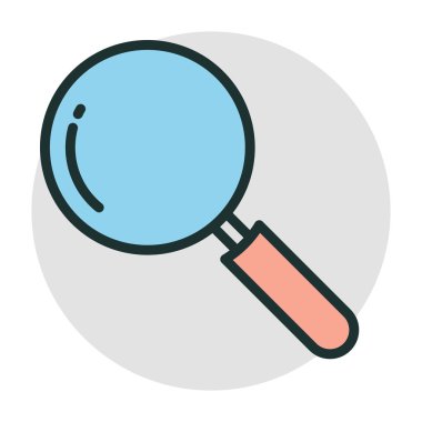 Soyut arkaplanda arama simgesi izole edildi