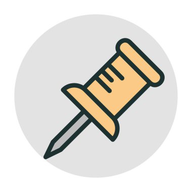 Pin simgesi soyut arkaplanda izole edildi