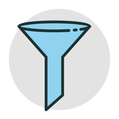  Soyut arkaplanda filtre simgesi izole edildi