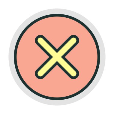  İptal edilen simge soyut arkaplanda izole edildi