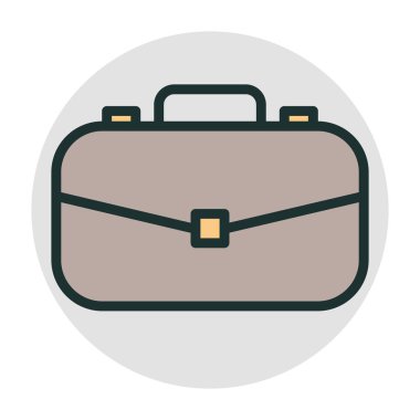 Evrak çantası simgesi soyut arkaplanda izole edildi