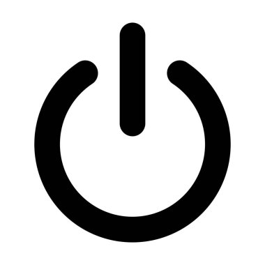 Kapalı güç simgesi soyut arkaplanda izole edildi