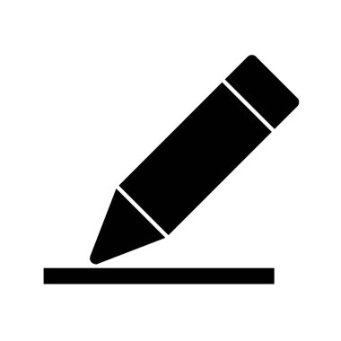 Soyut arkaplanda kalem simgesi izole edildi