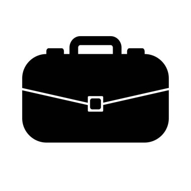 Evrak çantası simgesi soyut arkaplanda izole edildi