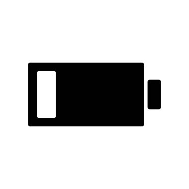 Soyut arkaplanda pil simgesi izole edildi