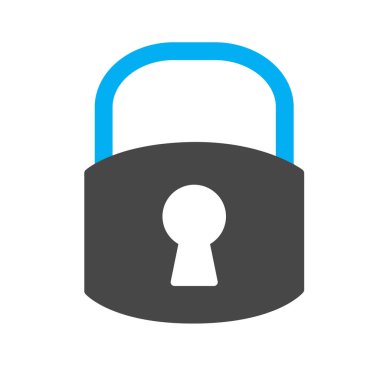 Soyut arkaplanda kilit simgesi izole edildi