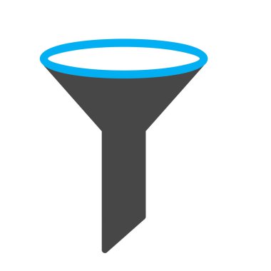  Soyut arkaplanda filtre simgesi izole edildi