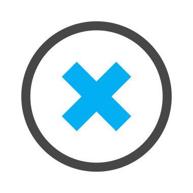  İptal edilen simge soyut arkaplanda izole edildi