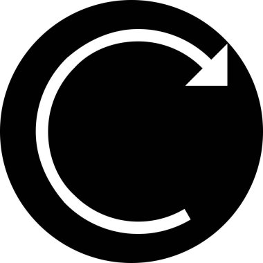 Soyut arkaplanda izole edilmiş simgeyi yeniden başlat