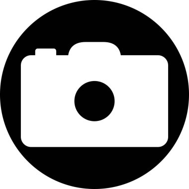 Kamera simgesi soyut arkaplanda izole edildi